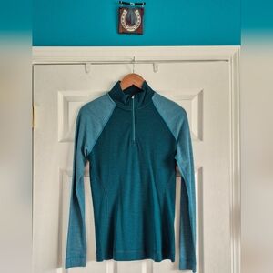 Smartwool Teal Half-Zip Merino Pullover